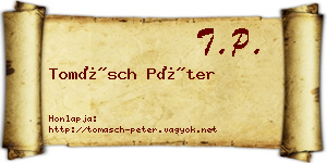 Tomásch Péter névjegykártya